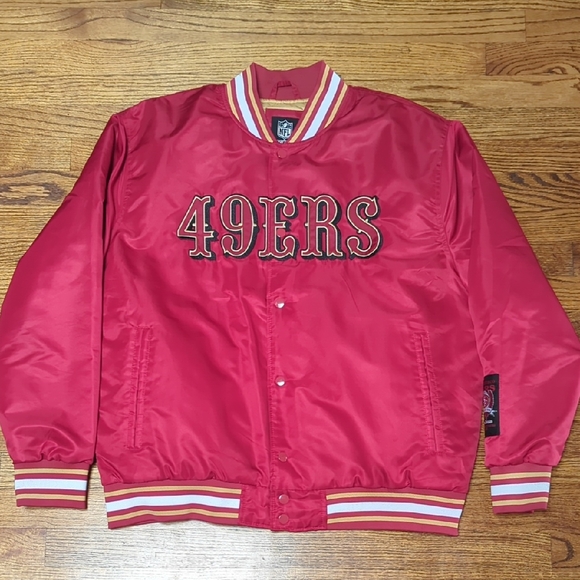 NFL Red and Gold Satin Jacket - Picture 1 of 7